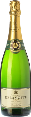 Delamotte Champagne Bottle with Gold Foil PNG Image