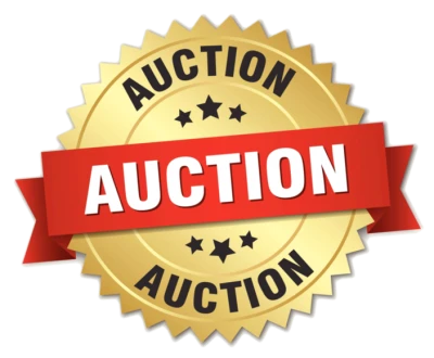 Gold Auction Seal Badge Clipart Free PNG