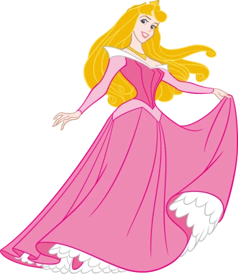 Princess Aurora Pink Gown Clipart