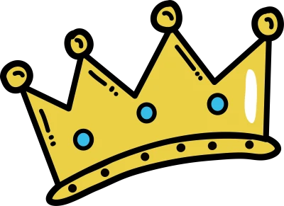 Golden Cartoon Crown Clipart Free PNG