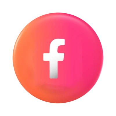 Facebook Round Gradient Icon PNG Image