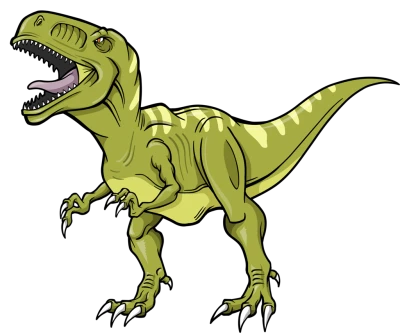 T-Rex Dinosaur Cartoon Clipart Free PNG