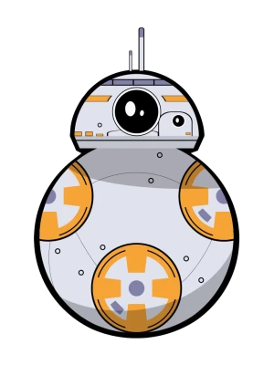 BB-8 Droid Star Wars Clipart Free PNG