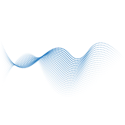 Blue Dotted Wave Signal Free PNG