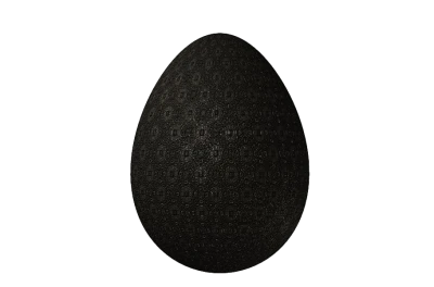 Textured Black Dragon Egg Free PNG