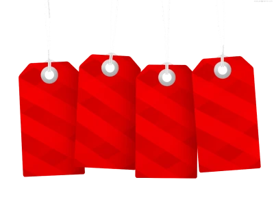 Hanging Red Price Tags Clipart Free PNG