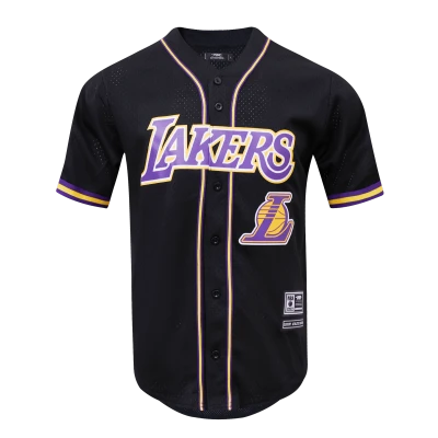 Black LA Lakers Baseball Jersey PNG Image