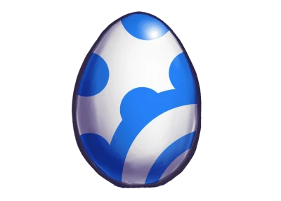 Blue Spotted Yoshi Egg Free PNG