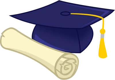Graduation Cap and Diploma Clipart Free PNG