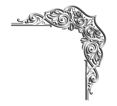 Silver Corner Border Flourish Free PNG