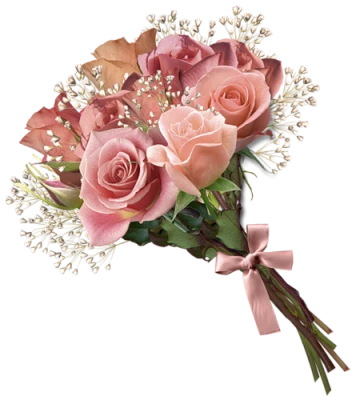 Beautiful Rose Flower Bouquet Free PNG
