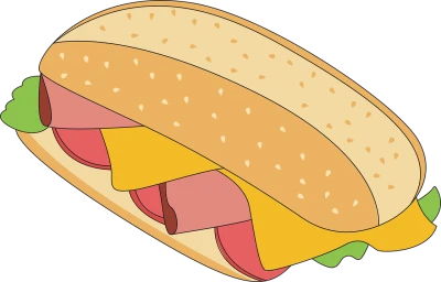 Delicious Sub Sandwich Clipart