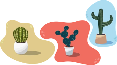 Potted Cactus Plants Free PNG