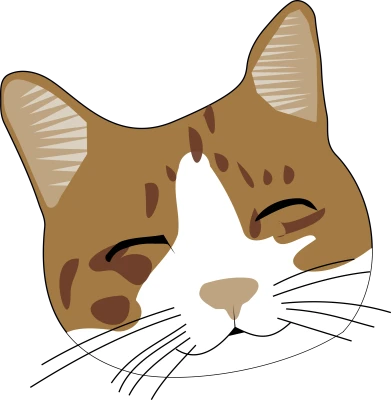 Cute Cartoon Cat Face Clipart