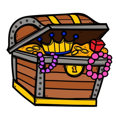Treasure Chest with Gold Free PNG