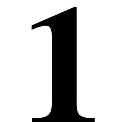1 Number PNG – Transparent Digit Image