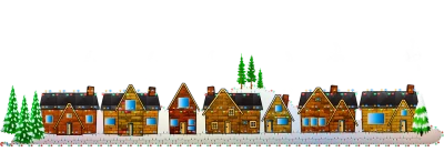 Decorative Christmas Village Houses Free PNG