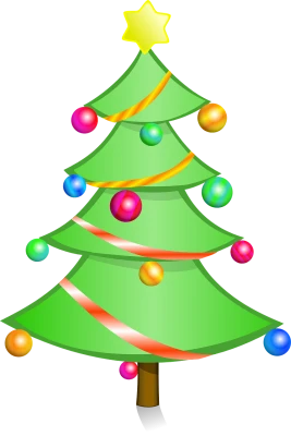 Colorful Cartoon Christmas Tree Free PNG