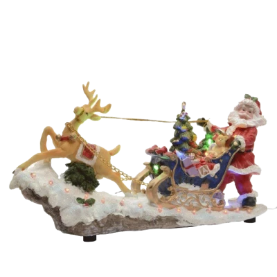 Santa Sleigh and Reindeer Toy Free PNG