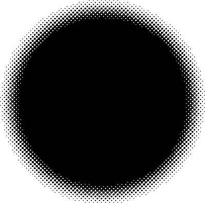 Black Halftone Circle Pattern PNG