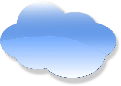 Glossy Blue Sky Cloud Clipart
