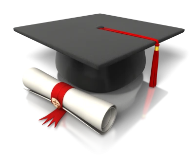Graduation Cap and Diploma Clipart