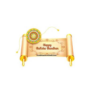 Happy Raksha Bandhan Scroll PNG Image