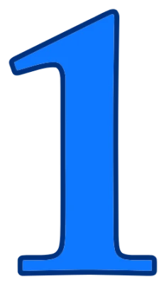 1 Number PNG – Transparent Digit Image
