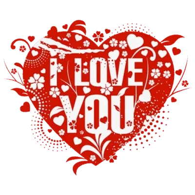 I Love You Heart Free PNG