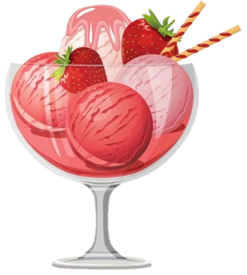 Strawberry Sundae Ice Cream Clipart