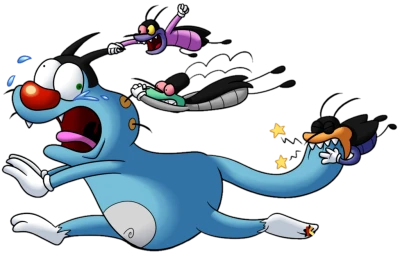Oggy and Cockroaches Clipart