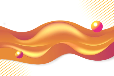 Abstract Orange Wave Free PNG