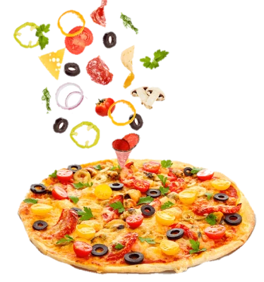 Delicious Exploded Pizza Free PNG