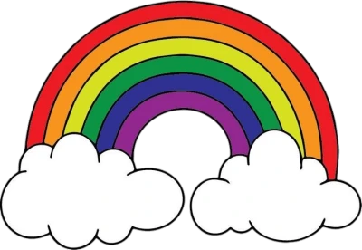Colorful Rainbow Clouds PNG Image