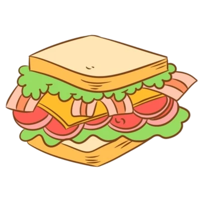Cartoon Club Sandwich Free PNG