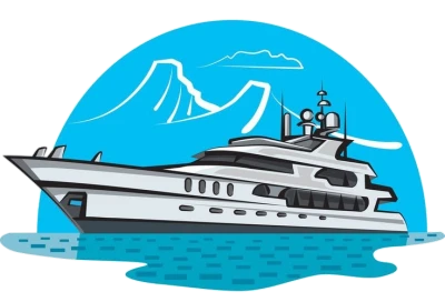 Luxury Motor Yacht PNG Image