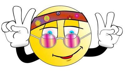 Hippie Peace Smiley PNG Image