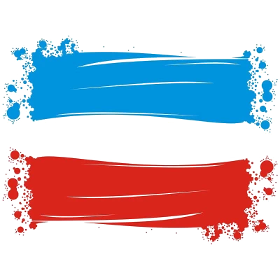 Blue and Red Paint Splashes Free PNG