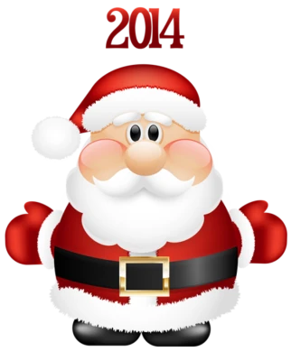 Cute Santa 2014 Free PNG
