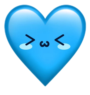 Crying Blue Heart Emoji Free PNG