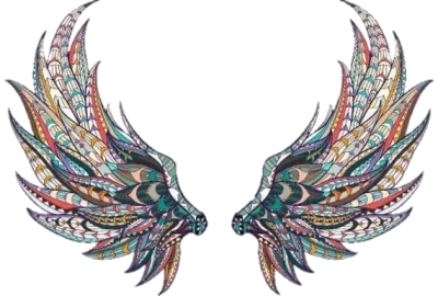 Ornate Decorative Wings Free PNG