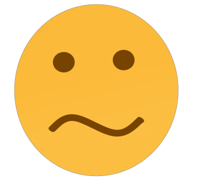 Confused Yellow Face PNG Image