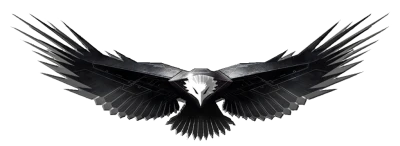 Mechanical Black Eagle Wings PNG