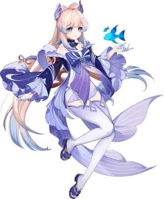 Sangonomiya Kokomi Full Body Free PNG