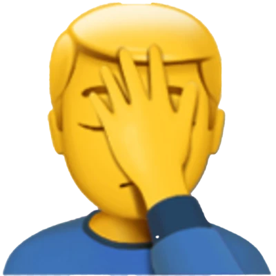 Facepalm Emoji Man Transparent Background