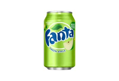 Fanta Green Apple Soda Can Clipart