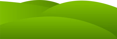 Green Rolling Hills Illustration PNG Image