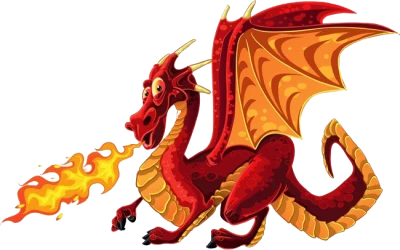 Red Dragon Breathing Fire Free PNG