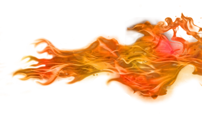 Realistic Orange Fire Flames PNG Image