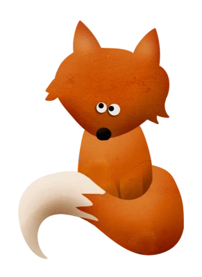 Cute Orange Fox Illustration Clipart